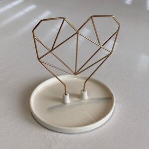 Geometric Gold Jewelry Organizer